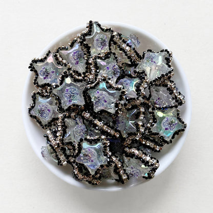 Bling Star Rhinestone Beads for Pen, Acrylic Fancy Beads
