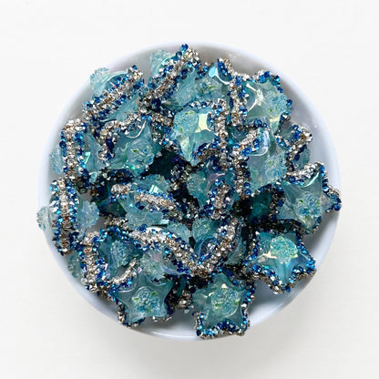 Bling Star Rhinestone Beads for Pen, Acrylic Fancy Beads
