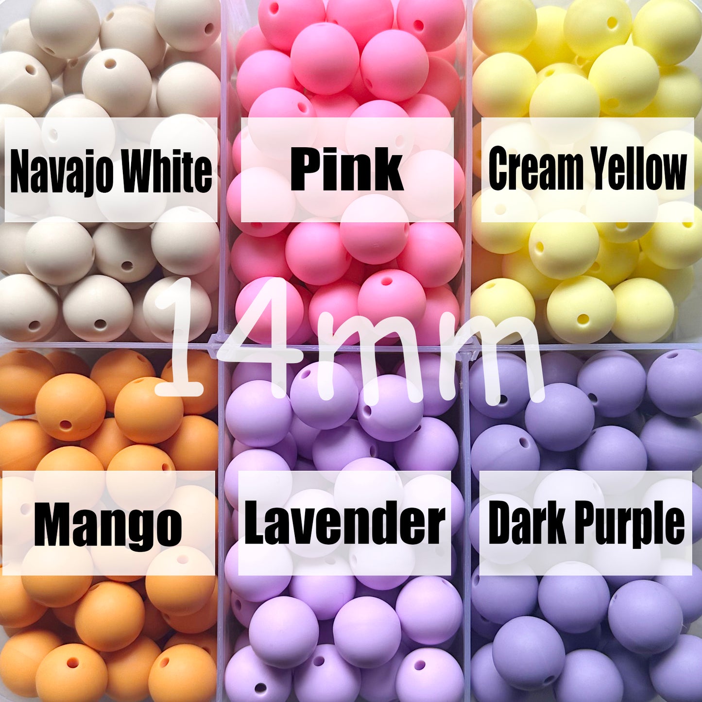 14mm Round Silicone Beads Wholesale, Loose, Pearl Ball