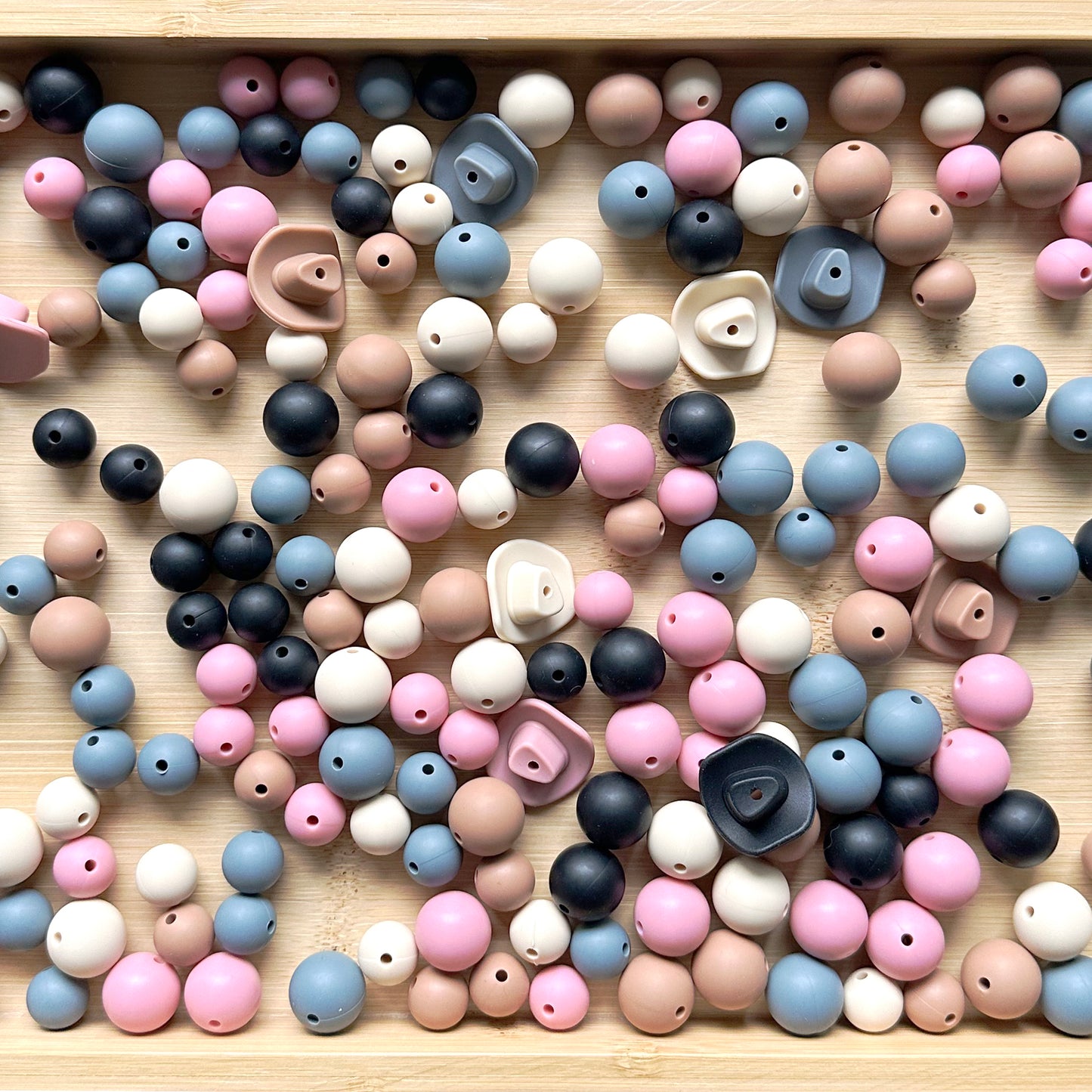 210pcs Assorted Western Silicone Beads Pack