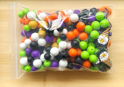 250Pcs Halloween Beads, Assorted Silicone Beads