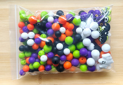 210Pcs Assorted Halloween Silicone Beads