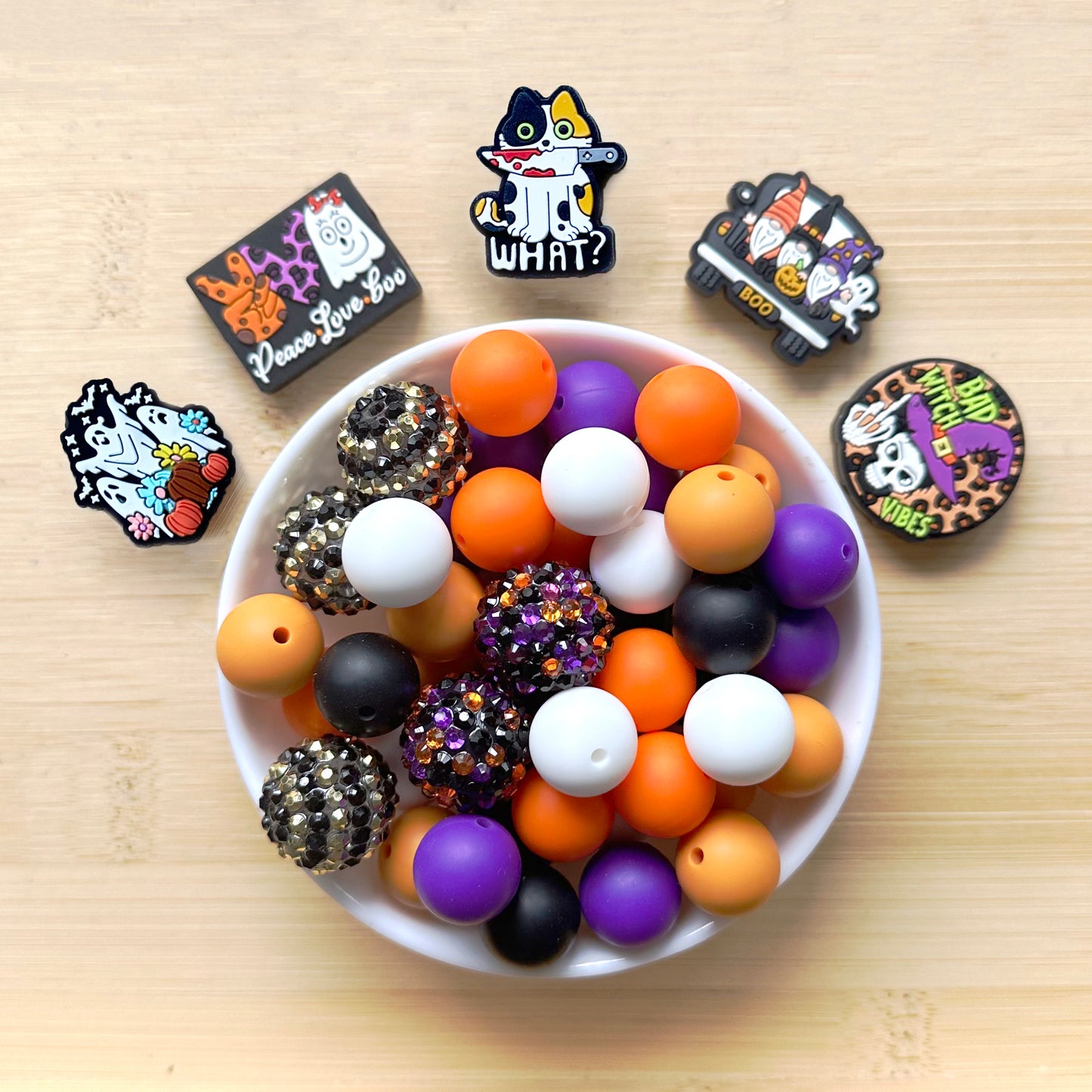 65Pcs Assorted Halloween Beads Mixed Pack