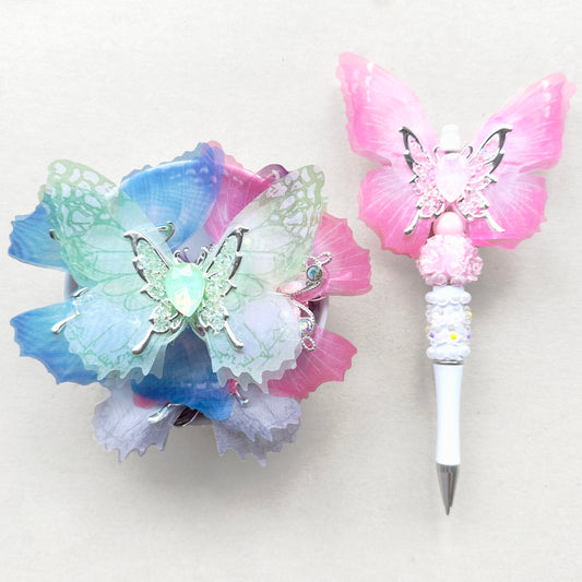 Fancy 3D Fabric Organza Butterfly Beads