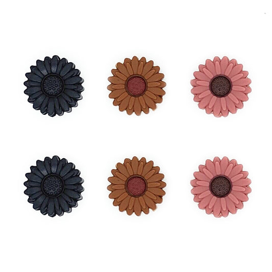 20mm New Daisy/Sunflower Silicone Beads 