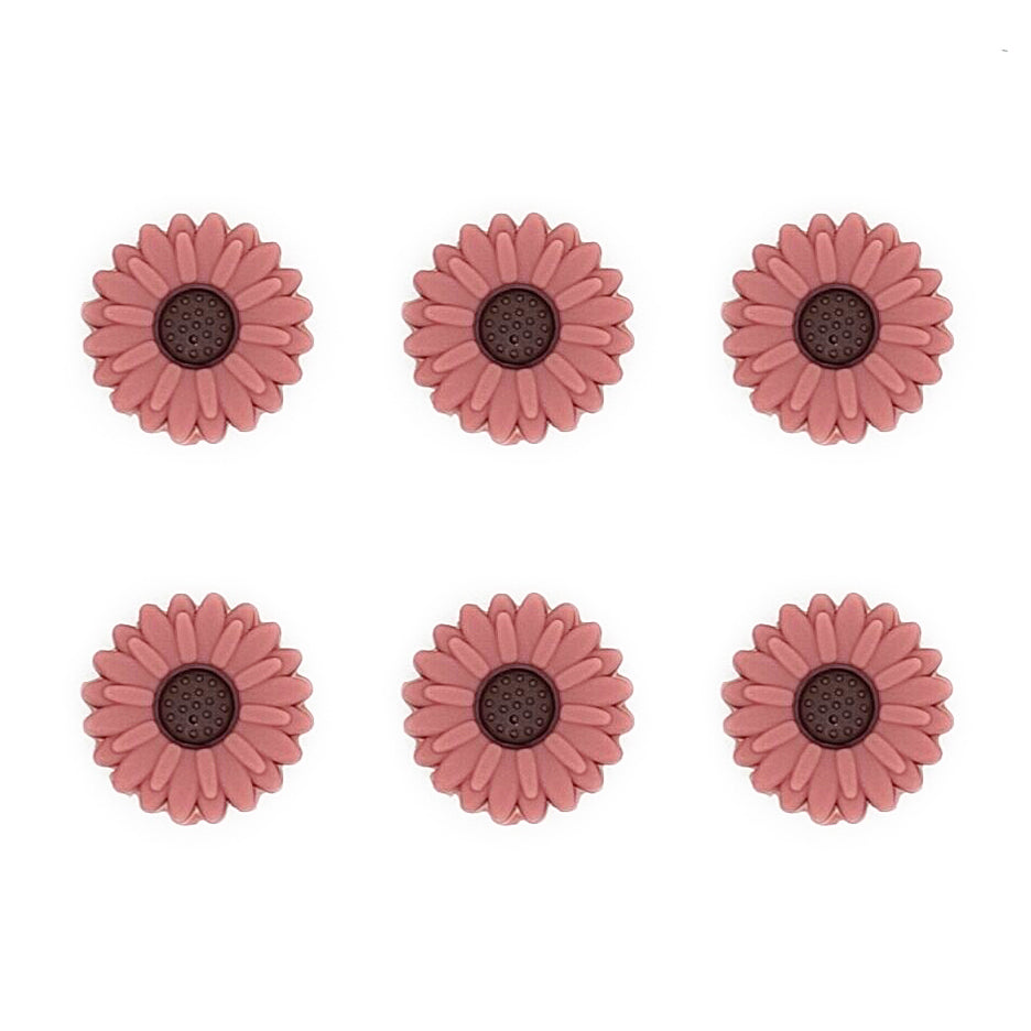 20mm New Daisy/Sunflower Silicone Beads