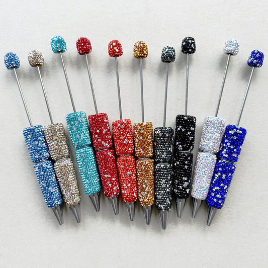 Fancy Bling Rhinestone Pave Polymer Clay Beadable Pens Blank