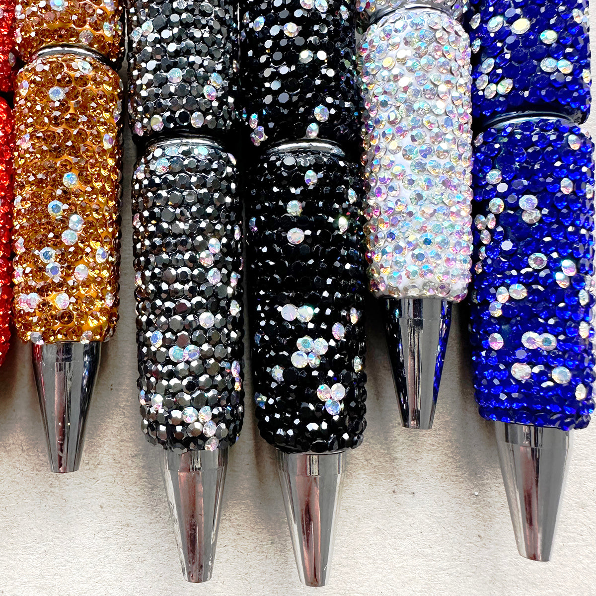 Fancy Bling Rhinestone Pave Polymer Clay Beadable Pens Blank