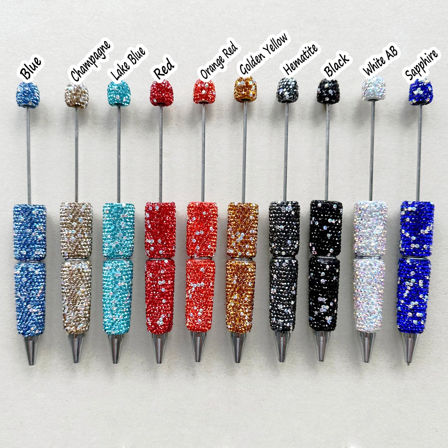 Fancy Bling Rhinestone Pave Polymer Clay Beadable Pens Blank