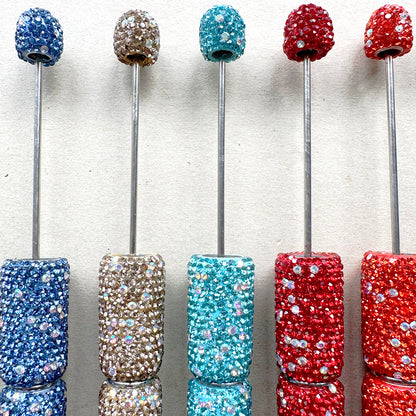 Fancy Bling Rhinestone Pave Polymer Clay Beadable Pens Blank