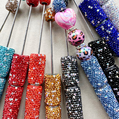 Fancy Bling Rhinestone Pave Polymer Clay Beadable Pens Blank