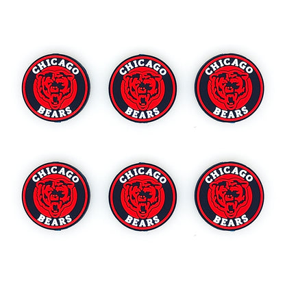 Football Team Focal Silicone Beads