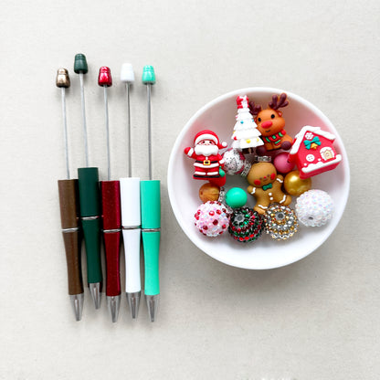 5 Pcs DIY Beadable Pen Christmas Gift Set