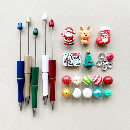 5 Set Christmas DIY Beadable Pen Kit