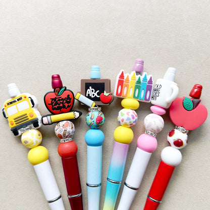 6 Sets School Teacher Beadable Pens DIY Kit