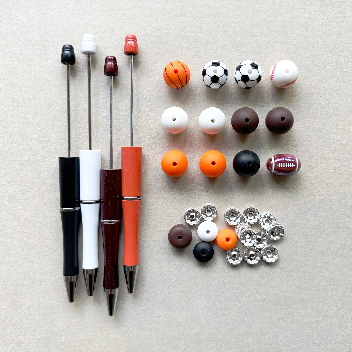 4Pcs Sport Themed Beadable Pen Kit