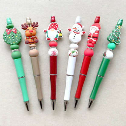 6 Sets DIY Beadable Pen Christmas Gift Kit