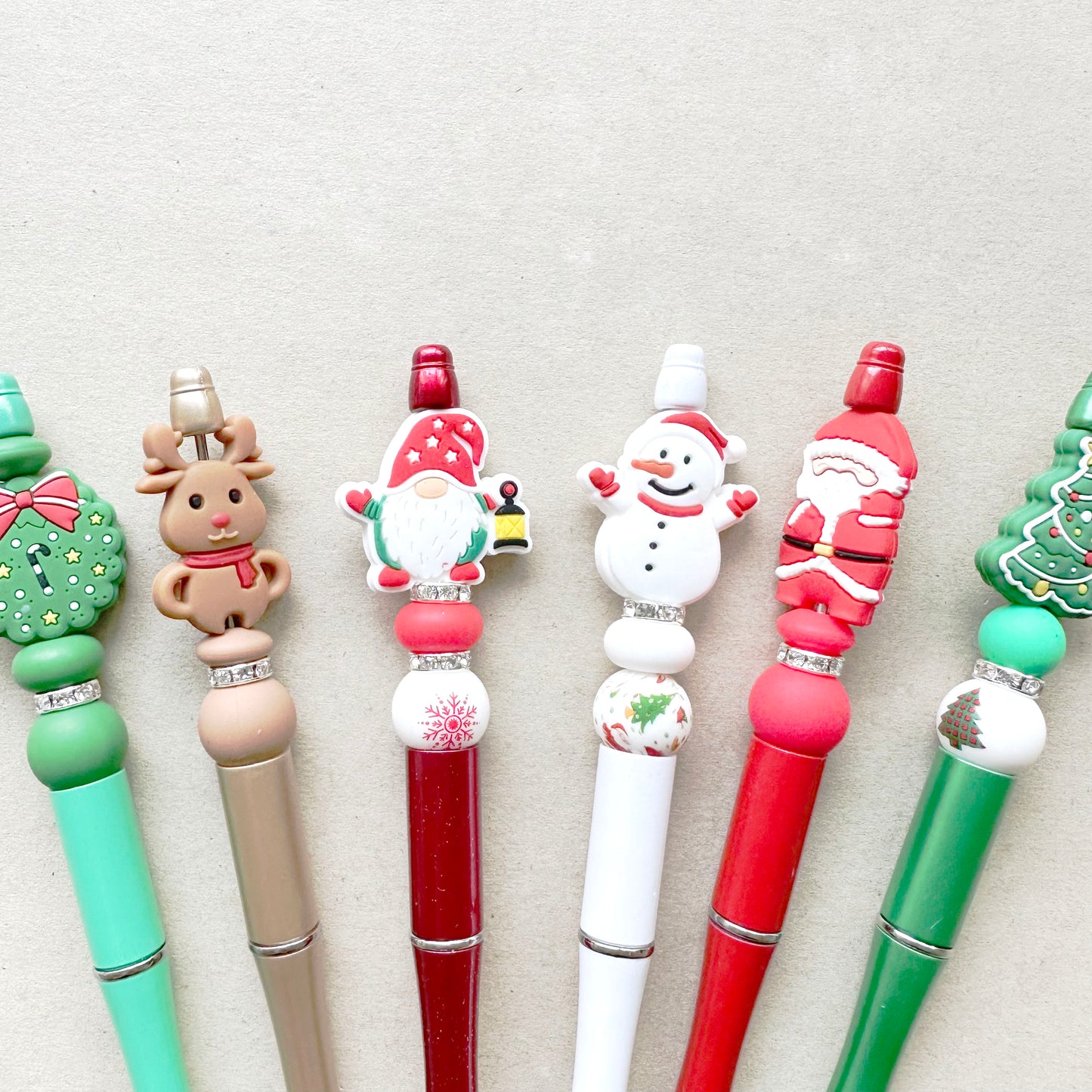 6 Sets DIY Beadable Pen Christmas Gift Kit