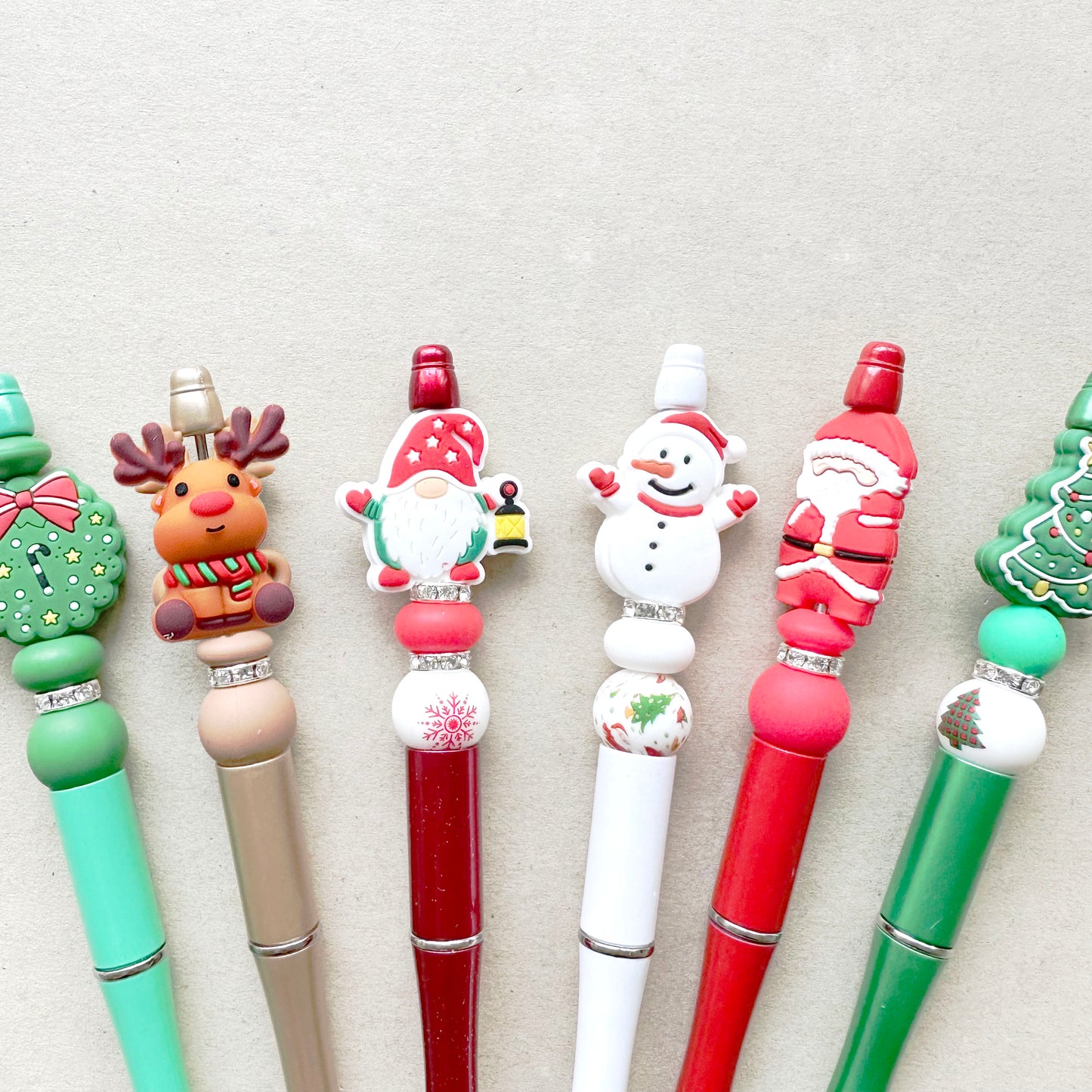 6 Sets DIY Beadable Pen Christmas Gift Kit