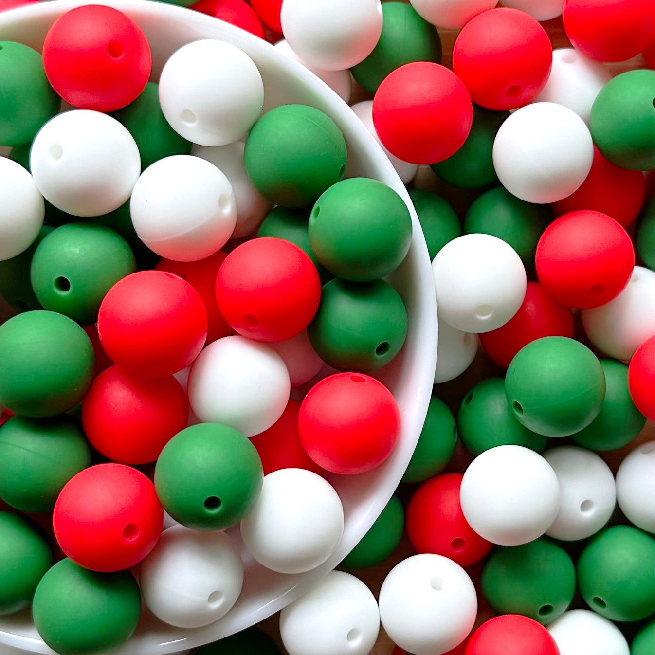 Loose Spacer Beads,Assorted Christmas Silicone Beads Mix