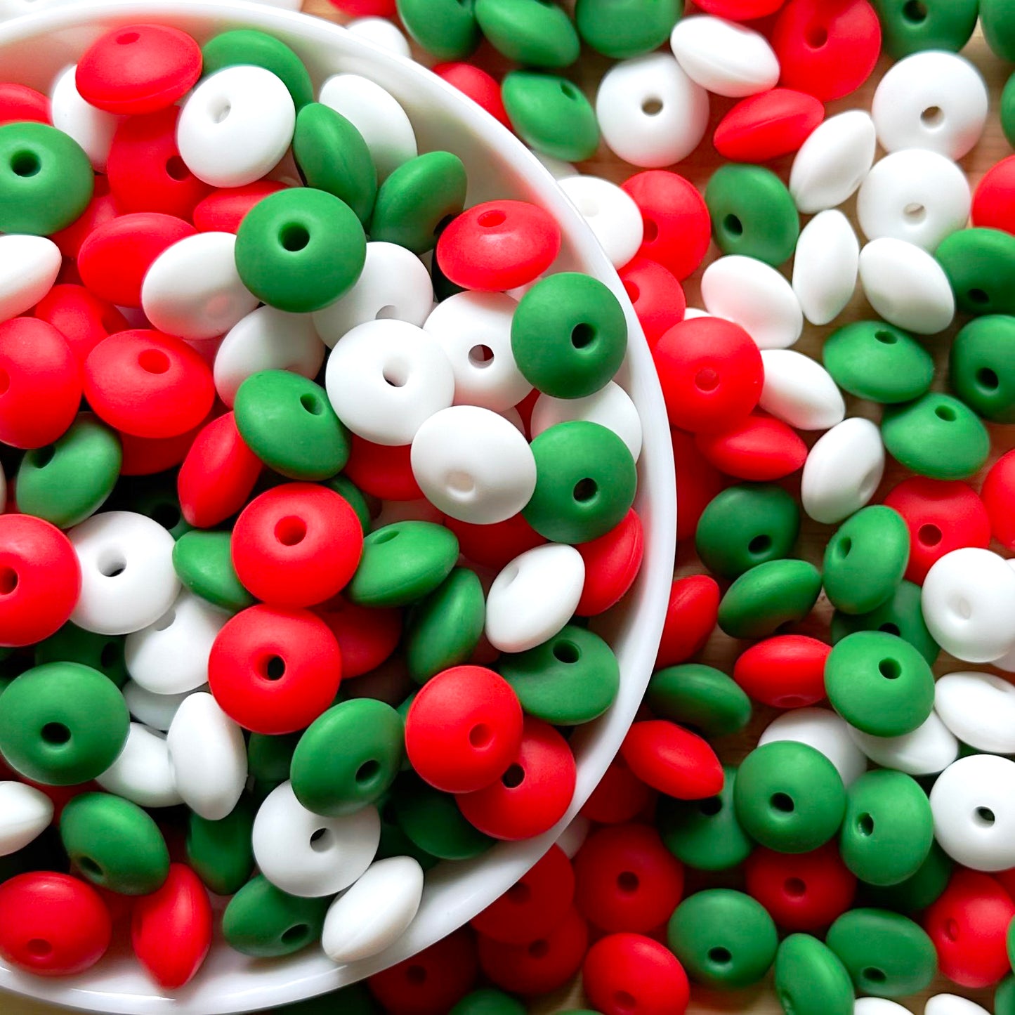 Loose Spacer Beads,Assorted Christmas Silicone Beads Mix