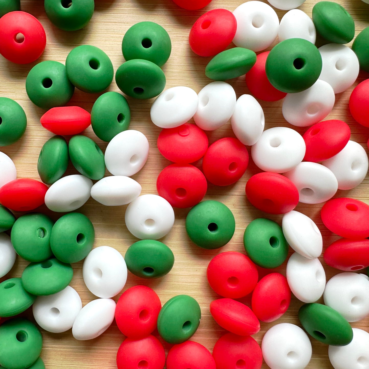 Loose Spacer Beads,Assorted Christmas Silicone Beads Mix