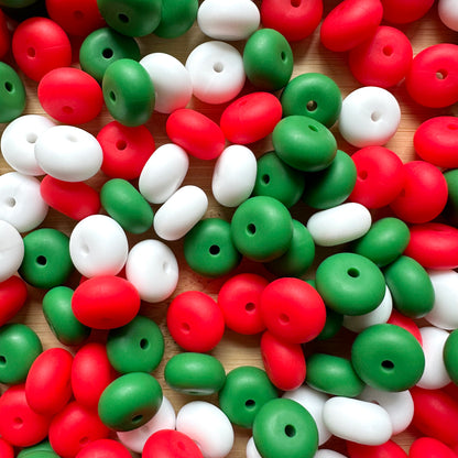 Loose Spacer Beads,Assorted Christmas Silicone Beads Mix