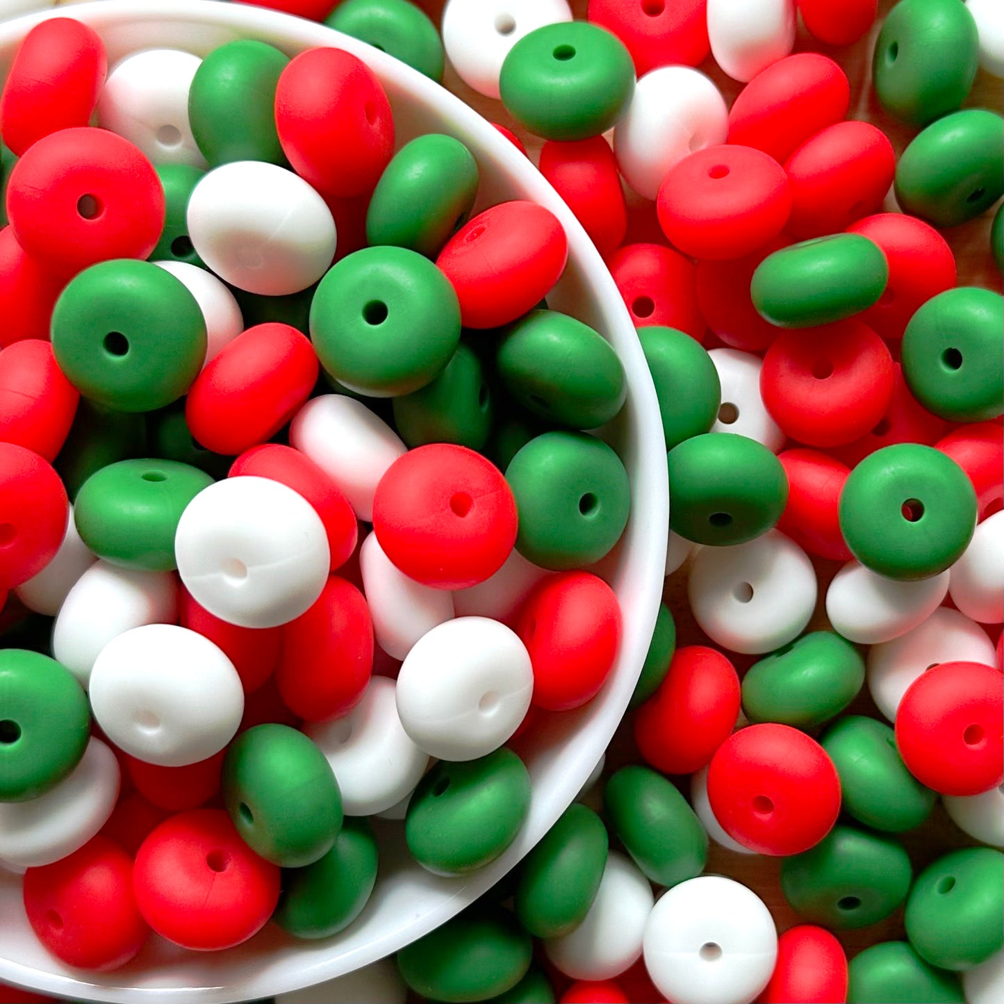 Loose Spacer Beads,Assorted Christmas Silicone Beads Mix