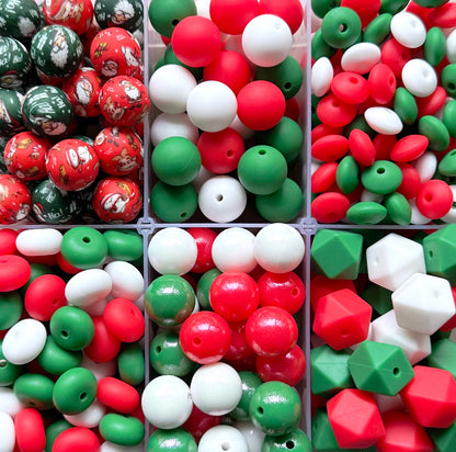 Christmas Beads Mix,Silicone Beads,Assorted Beads