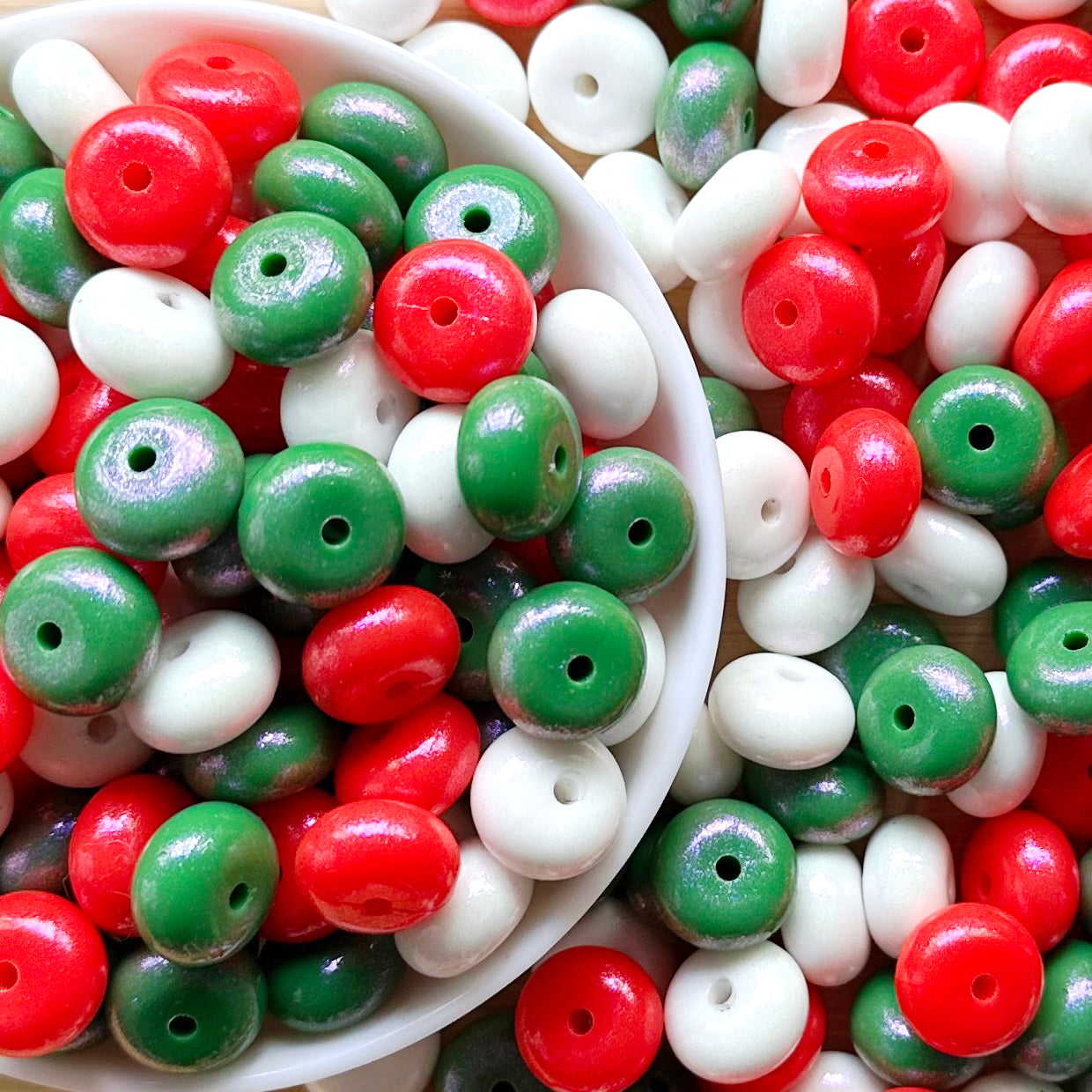 Loose Spacer Beads,Assorted Christmas Silicone Beads Mix