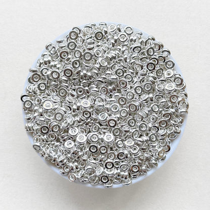 6mm Gold,Silver,Rose Gold Flat Disc Spacers,CCB Plastic Spacers Beads