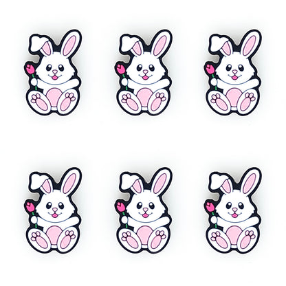 Rabbit Tulip Easter Focal Beads
