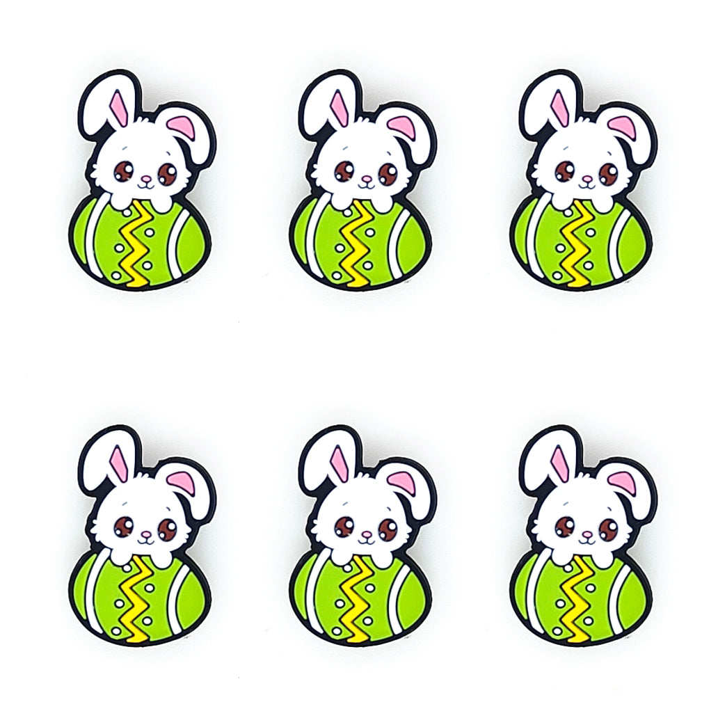 Rabbit and Green Egg Focal Beads