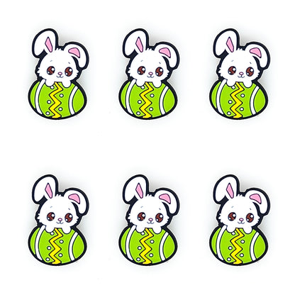 Rabbit and Green Egg Focal Beads