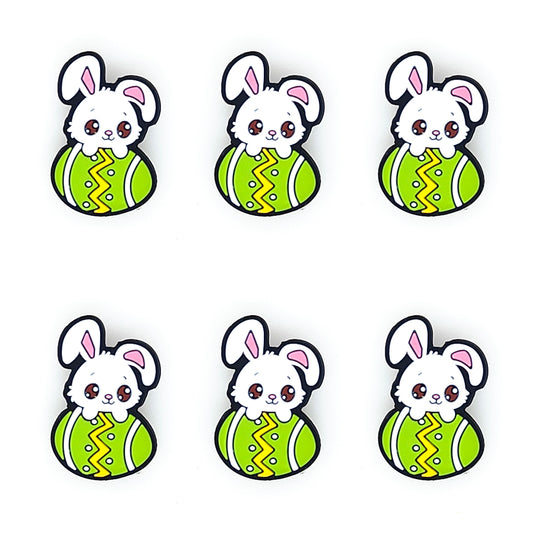 Rabbit and Green Egg Focal Beads