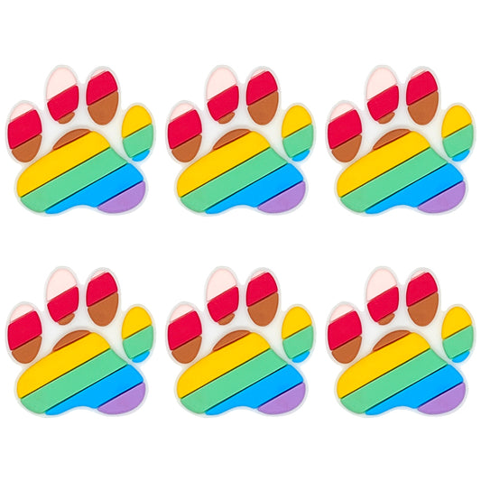 Rainbow Dog Paw Focal