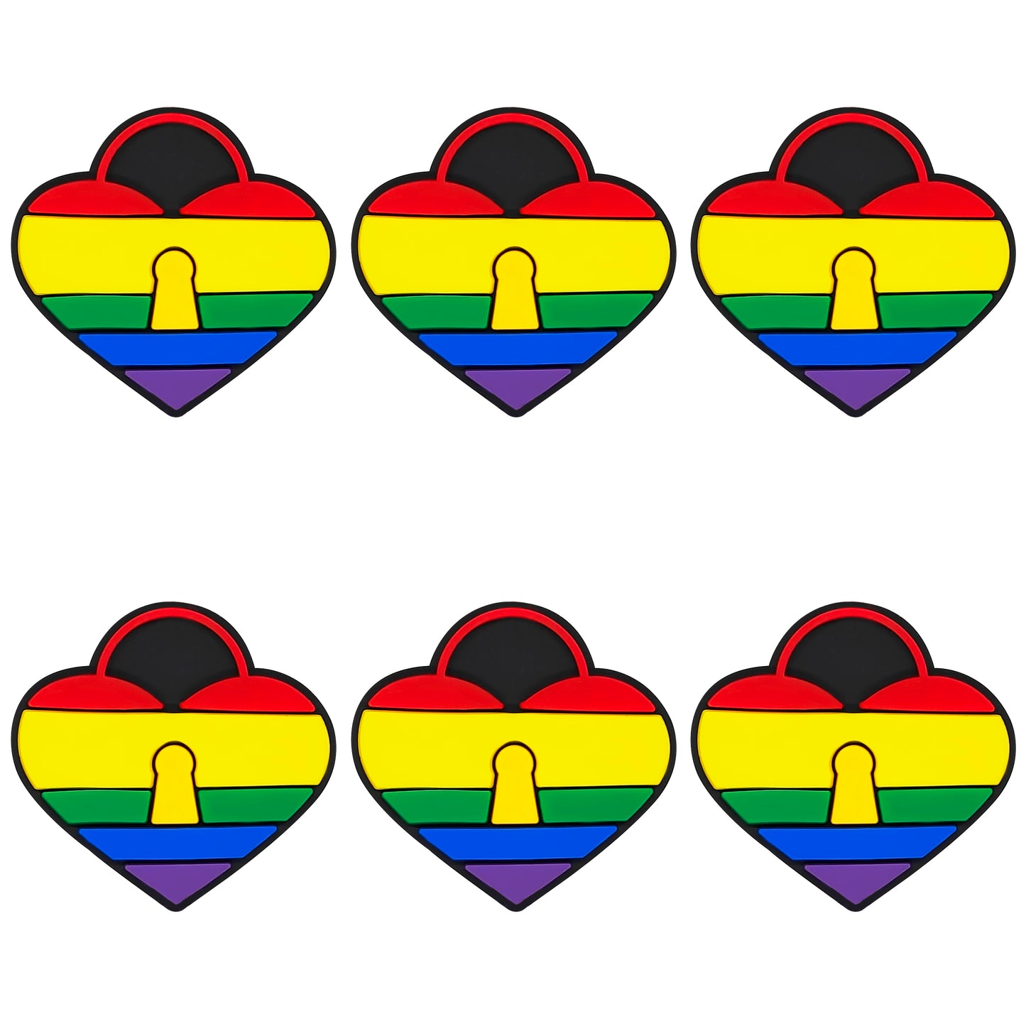 Rainbow Heart Lock Focal