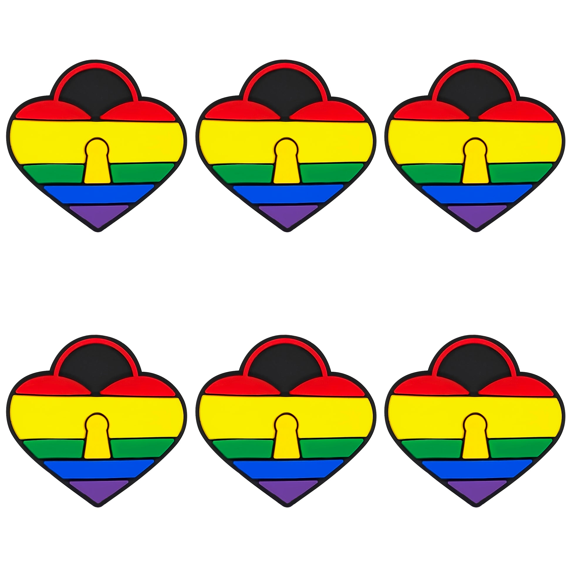 Rainbow Heart Lock Focal