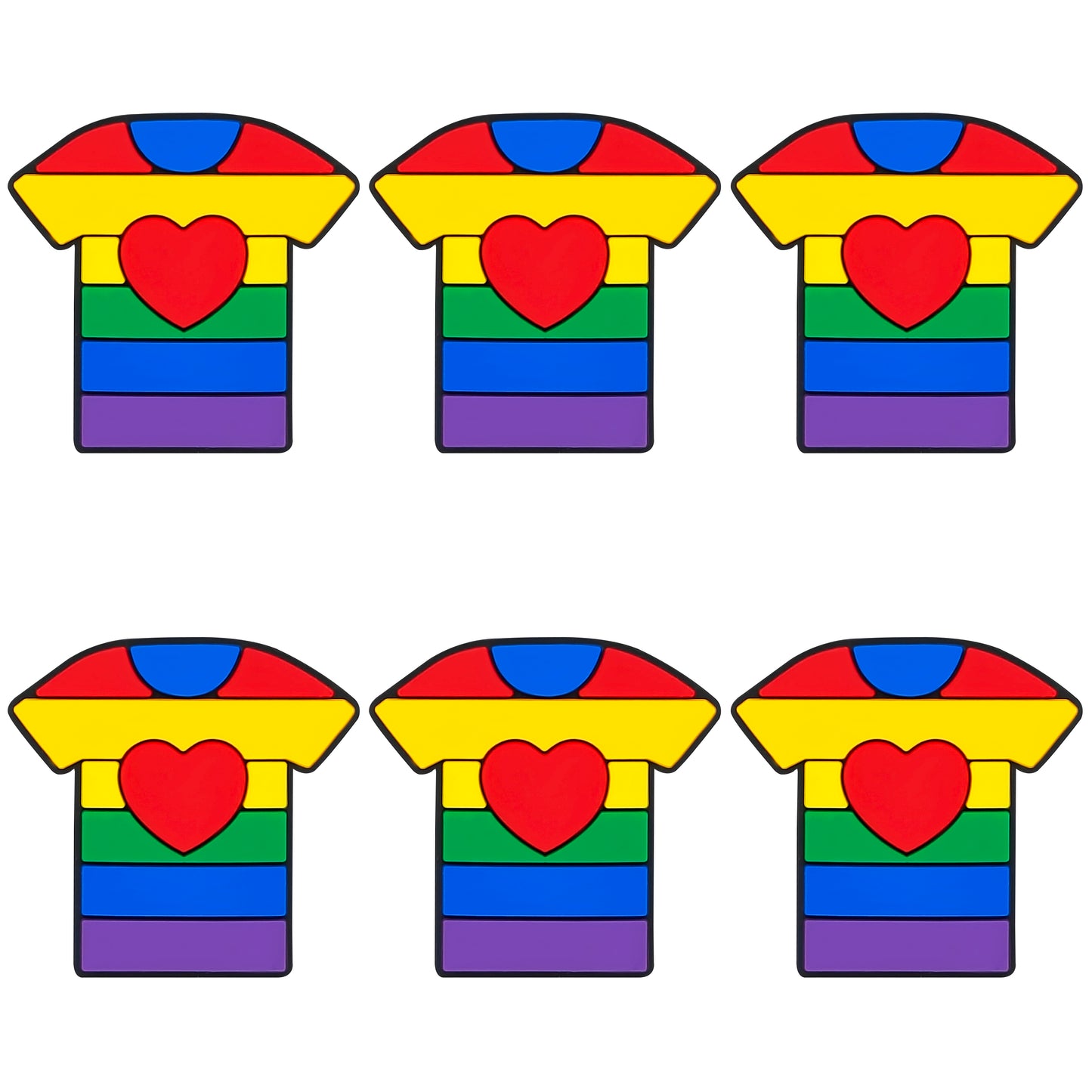 Rainbow Heart T-Shirt Pride Focal