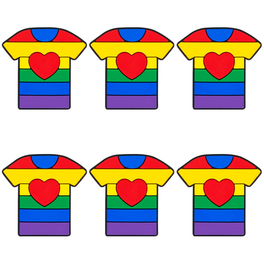 Rainbow Heart T-Shirt Pride Focal