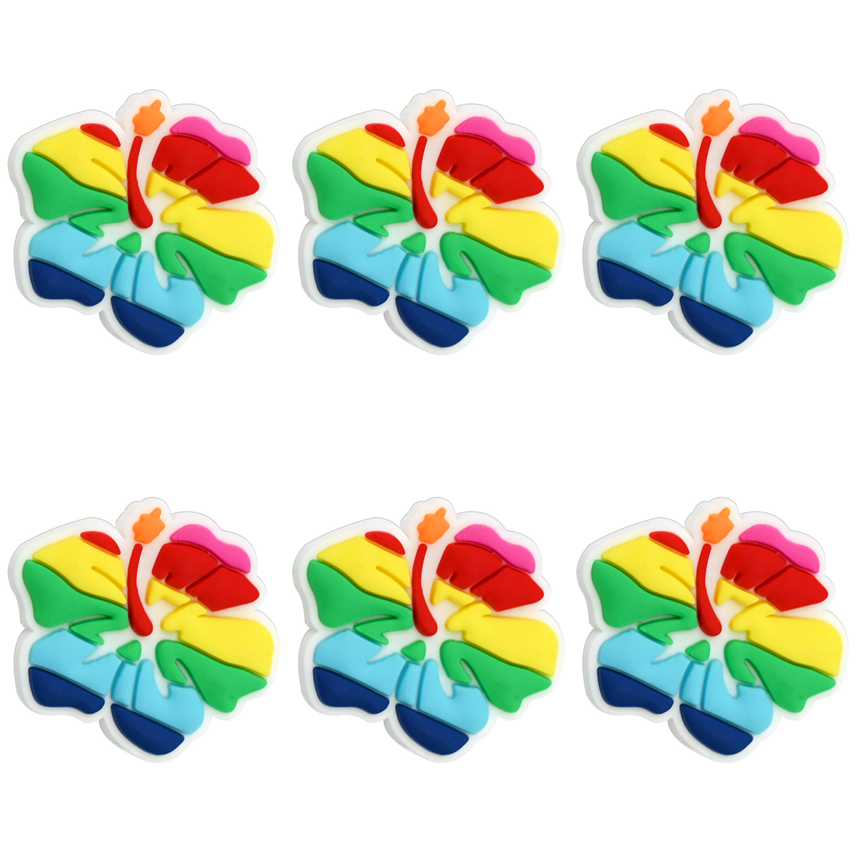 Rainbow Hibiscus Flower Focal