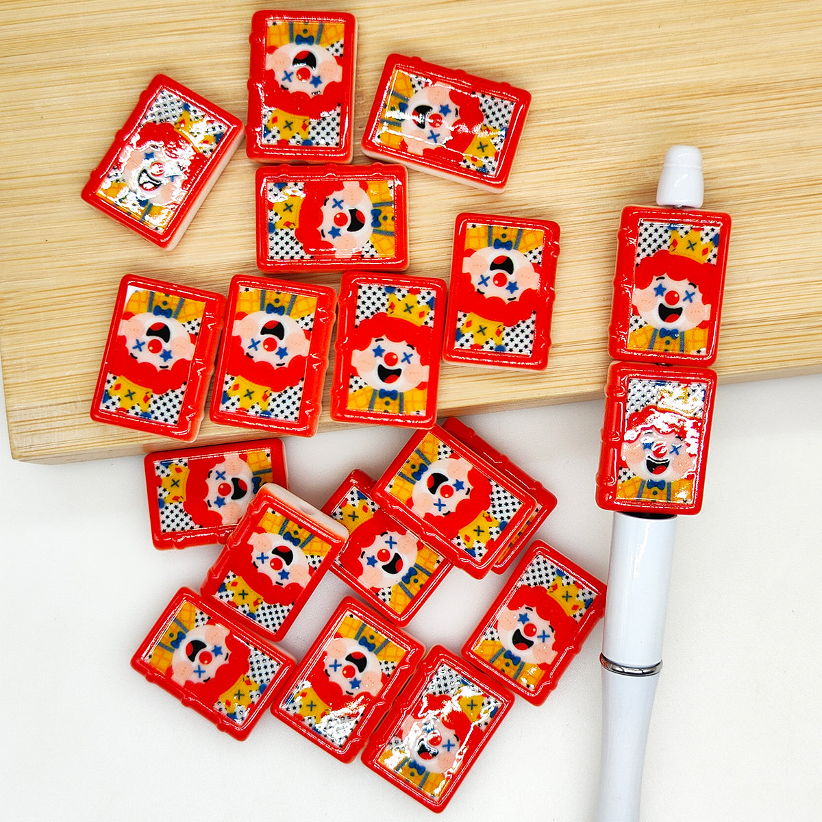 Rectangle Cards Acrylic Beads,Jewelry Making for Charm