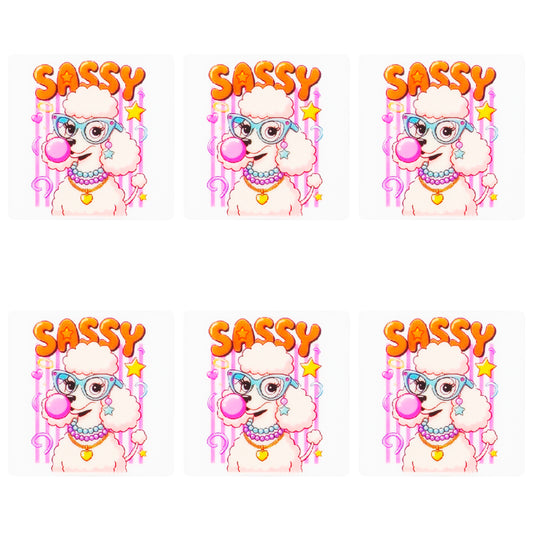 Sassy Poodle Square Print Focal