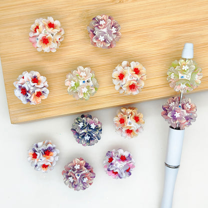 Fancy Flower Polymer Clay Beads,Floral Ball