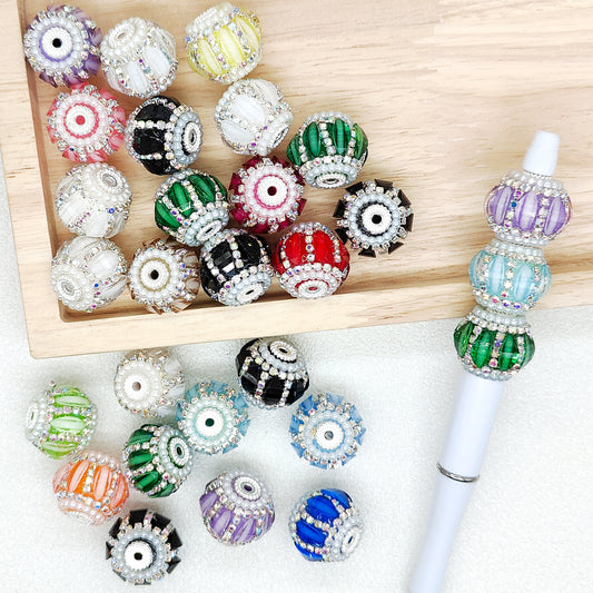 Sparkle Crystal Rhinestone Assorted Color Beads,Fancy Acrylic Bead