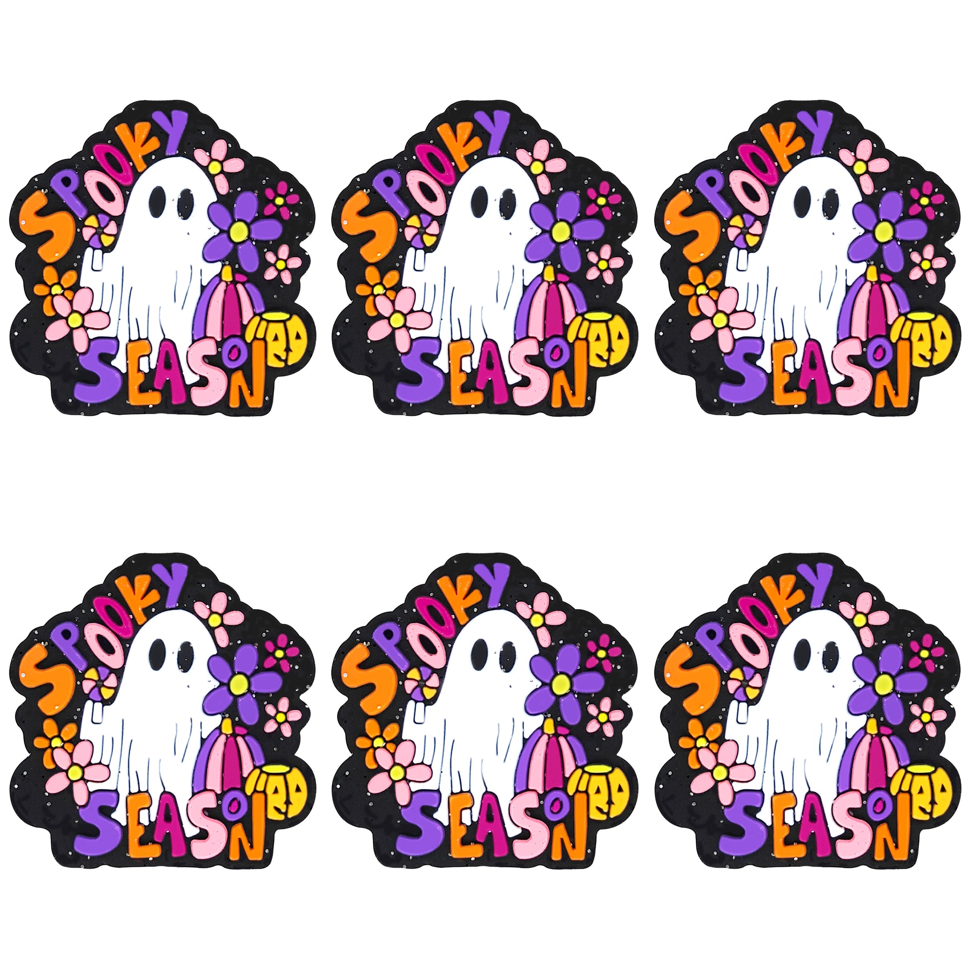 Spooky Season Ghost Glitter Focal