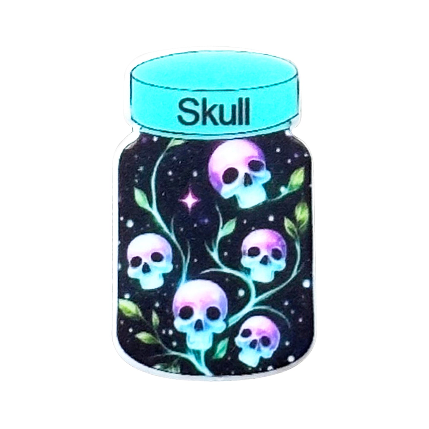 Spooky Skull Bottle Print Focal