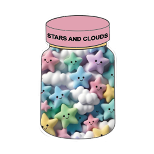 Star Cloud Jar Print Focal
