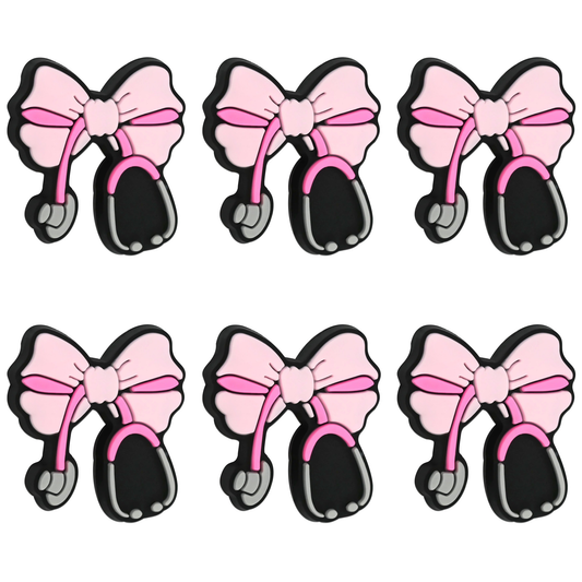 Stethoscope Pink Bow Nurse Focal