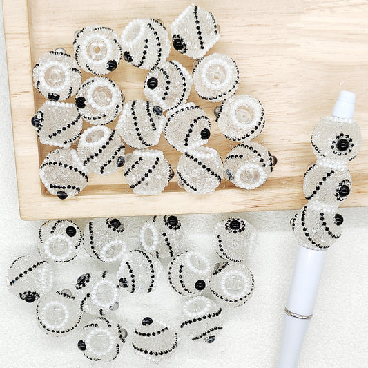 Sugar Rhinestone Clear Acrylic Fancy Beads